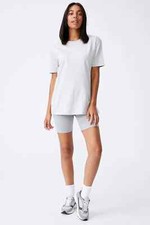 Camiseta para mujer COTTON ON The Oversize Dad color gris talla S estilo 2051336-18