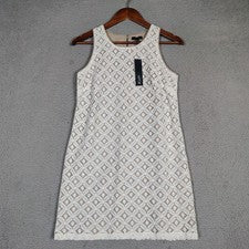 Apt. 9 Vestido Para Mujer Pequeño Pequeño Marfil Encaje Vaina Malvavisco Sin Mangas Nuevo Con Etiquetas
