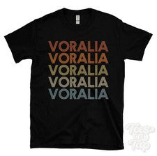 CAMISETA VORALIA ESTILO RETRO REPETIDO Hombre y Mujer Novedad Genial Nombre Regalo