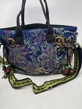 Bolso de Hombro para Mujer Pavo Real Floral Boho Estilo Étnico Bolso de Mano Bordado