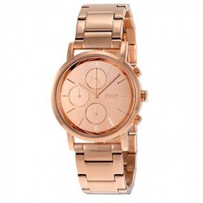 NUEVO RELOJ PULSERA DKNY LEXINGTON ORO ROSA, ACERO S/CRONO, ESFERA ESPEJO-NY8862