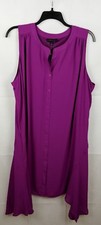 Vestido para mujer Lane Bryant Plus púrpura asimétrico sin mangas línea A 22/24