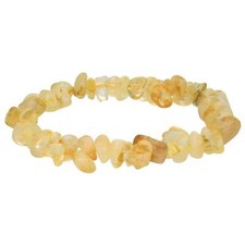 Pulsera astillada de citrino pulsera de piedras preciosas pulsera de piedra piedra curativa elástica