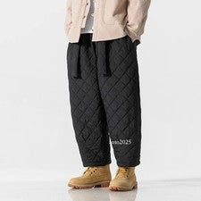 Nuevos Pantalones Largos Acolchados de Algodón Espesado de Invierno para Hombre Pantalones Estilo Chino
