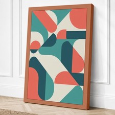 Impresión en lienzo geométrica geometría curva arte de pared decoración del hogar listo para colgar