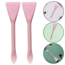 20 piezas cepillos de máscara facial de silicona de doble cabeza reutilizables rosa para uso doméstico