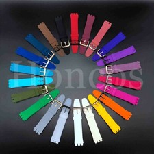 Correa de reloj de goma de silicona colorida de 17 19 mm para Swatch tres muescas