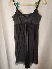 Vestido formal The Limited negro transparente y forrado para mujer talla 2