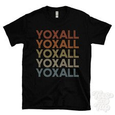 CAMISETA YOXALL ESTILO RETRO REPETIDO Hombre y Mujer Novedad Genial Nombre Regalo