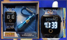 Accutime Sonic the hedgehog Juego de Reloj y Linterna LED Intermitente NUEVO FUNCIONA