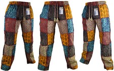 Parche Pantalones Elástico Recto Suelto Salón Informal Estampado de Moda Hippie