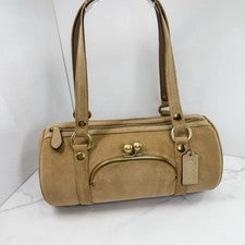 Bolso Coach Kisslock Barrel Soul Tan Latón Spring RUNWAY Edición Limitada Nuevo con Etiquetas