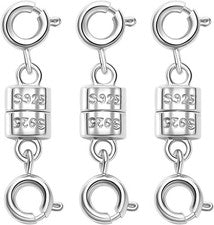 Cierres y cierres magnéticos para collar de plata de ley S925, collar magnético Cla