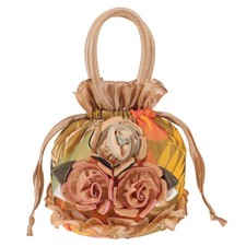 Cartera cubo satén bolso de noche banquete cordón bolso de mano carteras para mujer