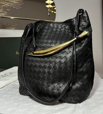 Bolso Hobo Bottega Veneta Sardina Cuero Negro PVP £4030 Nuevo