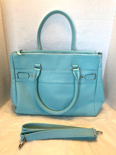 Bolso de negocios/tote/portátil Origami Owl grande de diseñador azul aguamarina para mujer