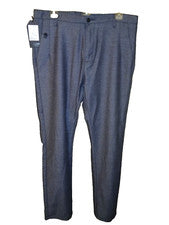 Pantalones Okane Nuevos con Etiquetas 36x30 Moda Clásica NY Gris Mezcla de Algodón Diseñador Frente Plano