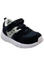 Zapatilla deportiva Saucony Jazz Lite 2.0 azul marino/plateada para niños pequeños