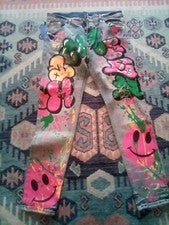 Pantalones de mezclilla de moda SOSOO pintados rasgados cosidos talla 34 pierna recta botón cremallera