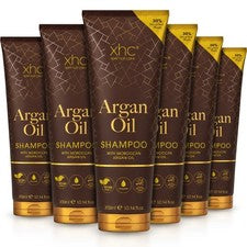 6x Champú nutritivo para cabello con aceite de argán Xpel 300 ml