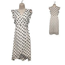 Favlux Moda Mujeres Vestidos Damas Lunares Vestido Envolvente Talla Pequeña