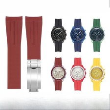 Correas de reloj de goma impermeables de calidad para hombre correa de silicona curvada 20 mm para Rolex