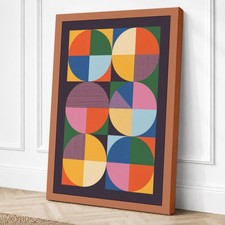 Impresión en lienzo geométrica de ritmo y patrón arte de pared decoración del hogar listo para colgar