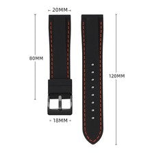 Correa de reloj de silicona universal de liberación rápida 16 18 20 22 24 mm
