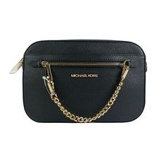 Bolso Bandolera Michael Kors Para Mujer Jet Set Artículo East West Cadena - Negro/Dorado