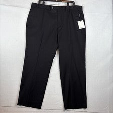 Pantalones de vestir para hombre Calvin Klein delanteros planos negros W40 L30 estilo JRDLP nuevos con etiquetas