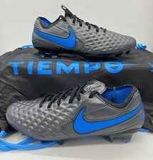 Botines Nike Tiempo Legend 8 Elite FG negros azules AT5293-004 para hombre talla 7 para mujer 8,5