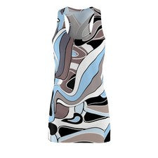Vestido sin mangas Paisley Remolino, Mini Divertido Moda Moderna Cadera Para Mujer Espalda Corredora, Playa