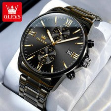 OLEVS Nuevo Reloj de Pulsera de Lujo para Hombre Reloj de Cuarzo Impermeable Luminoso para Hombre