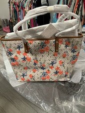 Bolso de Mano Mujer MICHAEL KORS "Carter" Grande Firma Floral. VAINILLA Multi. ¡NUEVO CON ETIQUETAS!!