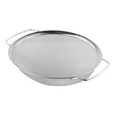 Escurridor de acero inoxidable de malla fina?che tamiz con 2 asas K??herramienta de cocina