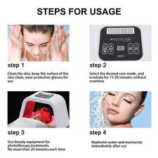 Mascarilla facial PDT fotón terapia cuidado de la piel 7 colores fotón luz LED