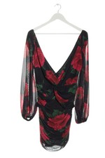 Vestido de mujer ASOS estampado floral elegante negro rojo verde talla 38
