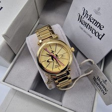 NUEVO Reloj Vivienne Westwood VV006KGD Oro Madre Orbe Dije ¡Con Caja de Regalo y Etiquetas!