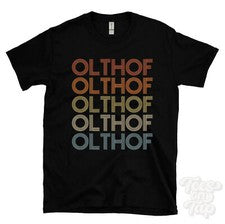 CAMISETA OLTHOF ESTILO RETRO REPETIDO Hombre y Mujer Novedad Genial Nombre Regalo