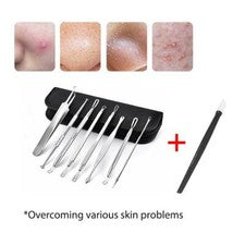 9 piezas/1 juego de herramientas de belleza para el cuidado facial de la piel para el acné de extracto de puntos negros
