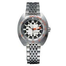 Seestern Sub 300 Automatico Acciaio Bianco Datario Diver Orologio Uomo