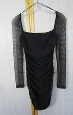 Nuevo con etiquetas Vestido Princesa Polly Bajo Impacto Charvi LS Mini Elegante Negro Para Mujer Talla 4