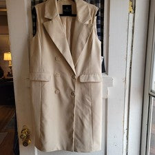 Vestido largo sin mangas talla L de doble botonadura beige colección Bagatelle para mujer