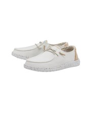 Zapato informal para mujer Hey Dude Wendy Chambray blanco/arena