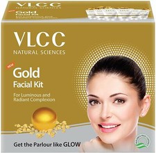 Kit facial VLCC Gold 60 g para limpiador de tez luminosa y radiante tónico de semen