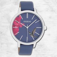 Oozoo Reloj De Pulsera Para Damas Timepieces Analógico De Cuero Azul UOC11069