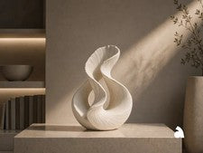 Escultura Twin Flow - Decoración del hogar abstracta moderna | Opciones multicolores