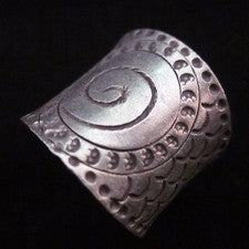 Anillos de Plata Fina Joyería Ethno Anello Argento Ajustable Espiral Escala 4604