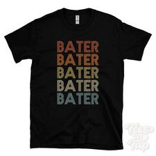 CAMISETA ESTILO RETRO REPETIDO BATER Hombre y Mujer Novedad Genial Nombre Regalo
