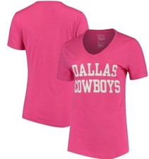 Camiseta rosa para mujer Dallas Cowboys Her Style Team Apparel talla pequeña